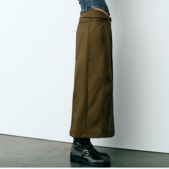 Zara foldover waist midi skirt - Picture 4 of 8